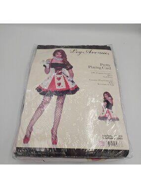 Pretty Playing Card Adult Women's 2 piece Costume - Multi Color - S/M - 2/8